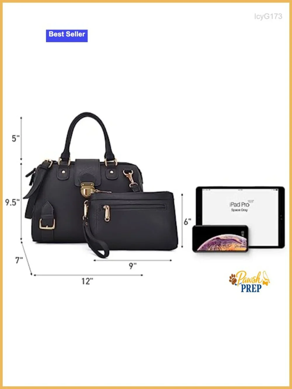 Vegan Leather Satchel Purse Top Handle Shoulder Bag Work Tote